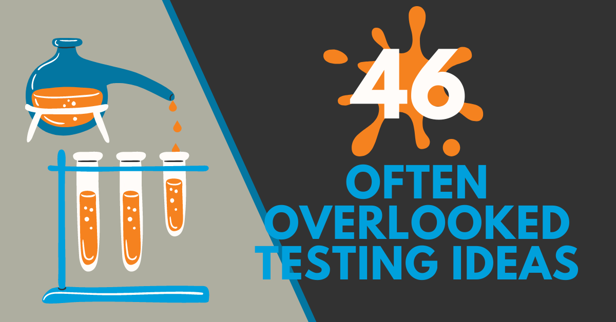 46 Often Overlooked Testing Ideas - three test tubes with a flask pouring in orange liquid